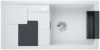 Evier en silgranit® puradur® Blanco Sity 525051 couleur blanc 1000x500 avec 1 cuve vidage automatique