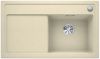 Evier en silgranit® puradur® Blanco Zenar 523752 couleur jasmin 860x510 avec 1 cuve vidage manuel