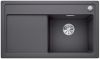 Evier en silgranit® puradur® Blanco Zenar 523748 couleur gris rocher 860x510 avec 1 cuve vidage manuel