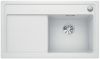 Evier en silgranit® puradur® Blanco Zenar 523751 couleur blanc 860x510 avec 1 cuve vidage manuel