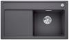 Evier en silgranit® puradur® Blanco Zenar 523813 couleur gris rocher 848x498 avec 1 cuve vidage manuel