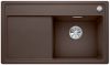 Evier en silgranit® puradur® Blanco Zenar 523818 couleur café 848x498 avec 1 cuve vidage manuel