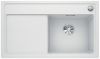 Evier en silgranit® puradur® Blanco Zenar 523816 couleur blanc 848x498 avec 1 cuve vidage manuel