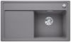 Evier en silgranit® puradur® Blanco Zenar 523815 couleur alumétallic 848x498 avec 1 cuve vidage manuel