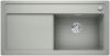 Evier en silgranit® puradur® Blanco Zenar 523947 couleur gris perle 1000x510 avec 1 cuve vidage manuel