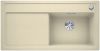 Evier en silgranit® puradur® Blanco Zenar 523969 couleur jasmin 1000x510 avec 1 cuve vidage manuel