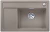 Evier en silgranit® puradur® Blanco Zenar 523771 couleur tartufo 780x510 avec 1 cuve vidage manuel