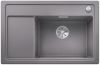 Evier en silgranit® puradur® Blanco Zenar 523766 couleur alumétallic 780x510 avec 1 cuve vidage manuel
