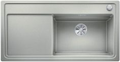  Evier en silgranit® puradur® Blanco Zenar 524055 couleur gris perle 1000x510 avec 1 cuve vidage manuel