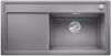 Evier en silgranit® puradur® Blanco Zenar 524054 couleur alumétallic 1000x510 avec 1 cuve vidage manuel