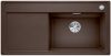 Evier en silgranit® puradur® Blanco Zenar 524097 couleur café 988x498 avec 1 cuve vidage manuel