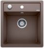 Evier en silgranit® puradur® Blanco Dalago 517171 couleur café 780x510 avec 1 cuve vidage manuel