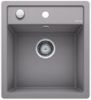 Evier en silgranit® puradur® Blanco Dalago 517167 couleur alumétallic 780x510 avec 1 cuve vidage manuel