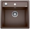 Evier en silgranit® puradur® Blanco Dalago 518536 couleur café 505x500 avec 1 cuve vidage manuel