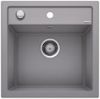 Evier en silgranit® puradur® Blanco Dalago 518531 couleur alumétallic 505x500 avec 1 cuve vidage manuel
