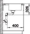 Plan Evier en silgranit® puradur® Blanco Dalago 514773 couleur anthracite 615x500 avec 1 cuve vidage manuel