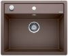  Evier en silgranit® puradur® Blanco Dalago 515095 couleur café 615x500 avec 1 cuve vidage manuel