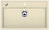 Evier en silgranit® puradur® Blanco Dalago 517656 couleur jasmin 805x500 avec 1 cuve vidage manuel