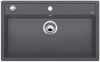 Evier en silgranit® puradur® Blanco Dalago 518853 couleur gris rocher 805x500 avec 1 cuve vidage manuel