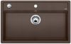 Evier en silgranit® puradur® Blanco Dalago 516645 couleur café 805x500 avec 1 cuve vidage manuel