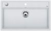 Evier en silgranit® puradur® Blanco Dalago 516644 couleur blanc 805x500 avec 1 cuve vidage manuel