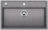 Evier en silgranit® puradur® Blanco Dalago 516640 couleur alumétallic 805x500 avec 1 cuve vidage manuel