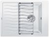  Evier en silgranit® puradur® Blanco Elon 524828 couleur blanc 650x500 avec 1 cuve vidage automatique