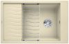 Evier en silgranit® puradur® Blanco Elon 524849 couleur jasmin 780x500 avec 1 cuve vidage automatique