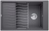 Evier en silgranit® puradur® Blanco Elon 524845 couleur gris rocher 780x500 avec 1 cuve vidage automatique