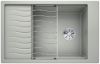 Evier en silgranit® puradur® Blanco Elon 524847 couleur gris perle 780x500 avec 1 cuve vidage automatique