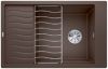 Evier en silgranit® puradur® Blanco Elon 524853 couleur café 780x500 avec 1 cuve vidage automatique