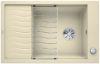 Evier en silgranit® puradur® Blanco Elon 524839 couleur jasmin 780x500 avec 1 cuve vidage manuel