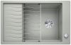 Evier en silgranit® puradur® Blanco Elon 524837 couleur gris perle 780x500 avec 1 cuve vidage manuel