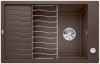 Evier en silgranit® puradur® Blanco Elon 524843 couleur café 780x500 avec 1 cuve vidage manuel