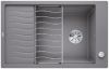 Evier en silgranit® puradur® Blanco Elon 524836 couleur alumétallic 780x500 avec 1 cuve vidage manuel
