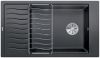 Evier en silgranit® puradur® Blanco Elon 524870 couleur anthracite 860x500 avec 1 cuve vidage automatique
