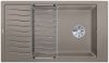Evier en silgranit® puradur® Blanco Elon 524877 couleur tartufo 860x500 avec 1 cuve vidage automatique