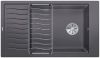 Evier en silgranit® puradur® Blanco Elon 524871 couleur gris rocher 860x500 avec 1 cuve vidage automatique