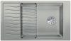 Evier en silgranit® puradur® Blanco Elon 524873 couleur gris perle 860x500 avec 1 cuve vidage automatique