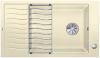 Evier en silgranit® puradur® Blanco Elon 524865 couleur jasmin 860x500 avec 1 cuve vidage manuel