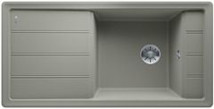  Evier en silgranit® puradur® Blanco Faron 524806 couleur gris perle 1000x500 avec 1 cuve vidage automatique
