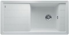  Evier en silgranit® puradur® Blanco Faron 524807 couleur blanc 1000x500 avec 1 cuve vidage automatique