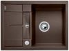 Evier en silgranit® puradur® Blanco Metra 519581 couleur café 680x500 avec 1 cuve vidage manuel