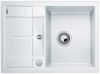 Evier en silgranit® puradur® Blanco Metra 519576 couleur blanc 680x500 avec 1 cuve vidage manuel