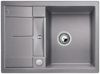 Evier en silgranit® puradur® Blanco Metra 519574 couleur alumétallic 680x500 avec 1 cuve vidage manuel
