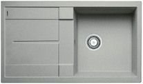  Evier en silgranit® puradur® Blanco Metra 520573 couleur gris perle 860x500 avec 1 cuve vidage automatique