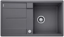  Evier en silgranit® puradur® Blanco Metra 519102 couleur gris rocher 850x490 avec 1 cuve vidage manuel