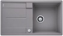  Evier en silgranit® puradur® Blanco Metra 519098 couleur alumétallic 850x490 avec 1 cuve vidage manuel
