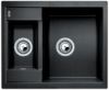 Evier en silgranit® puradur® Blanco Metra 516179 couleur anthracite 615x500 avec 1 cuve vidage automatique