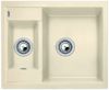 Evier en silgranit® puradur® Blanco Metra 516174 couleur jasmin 615x500 avec 1 cuve vidage automatique